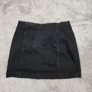 Black Denim Skirt